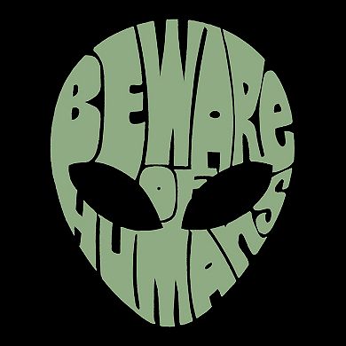 Beware of Humans - Girl's Word Art T-shirt