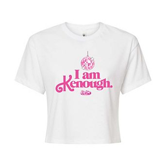 Juniors' Barbie The Movie I Am Kenough Disco Cropped Graphic Tee