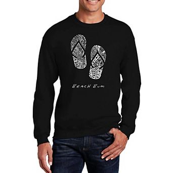 Beach Bum - Men's Word Art Crewneck Sweatshirt