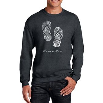 Beach Bum - Men's Word Art Crewneck Sweatshirt