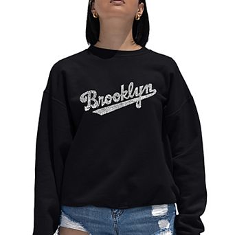 Brooklyn Neighborhoods - Women's Word Art Crewneck Sweatshirt