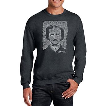 Edgar Allen Poe - The Raven - Mens Word Art Crewneck Sweatshirt