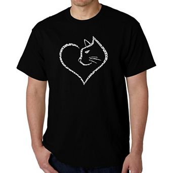 Cat Heart - Men's Word Art T-Shirt