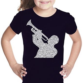 All Time Jazz Songs - Girl's Word Art T-Shirt