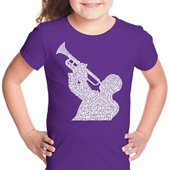 All Time Jazz Songs - Girl's Word Art T-Shirt