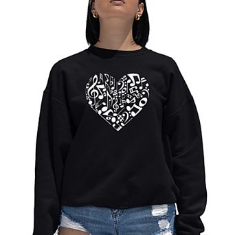 Heart Notes - Women's Word Art Crewneck Sweatshirt