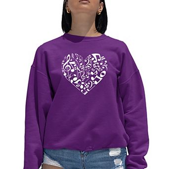 Heart Notes - Women's Word Art Crewneck Sweatshirt