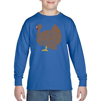 Thanksgiving - Boy's Word Art Long Sleeve T-Shirt