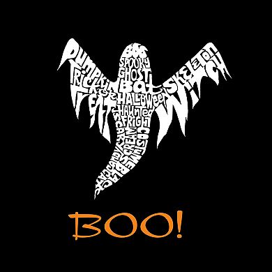 Halloween Ghost - Girl's Word Art T-Shirt