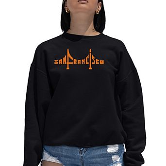 San Francisco Bridge - Women's Word Art Crewneck Sweatshirt