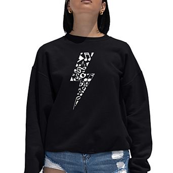 Lightning Bolt - Women's Word Art Crewneck Sweatshirt