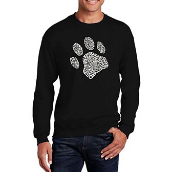 Dog Paw - Mens Word Art Crewneck Sweatshirt
