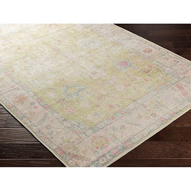 Goodell Traditional Washable Area Rug