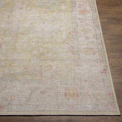 Goodell Traditional Washable Area Rug