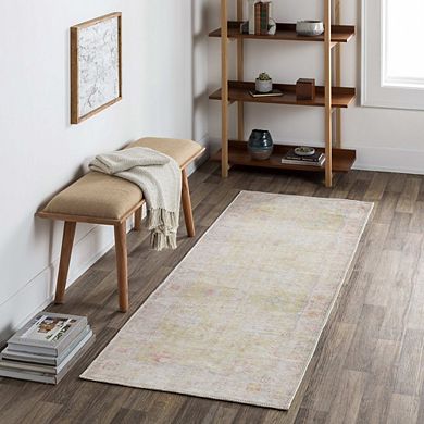 Goodell Traditional Washable Area Rug