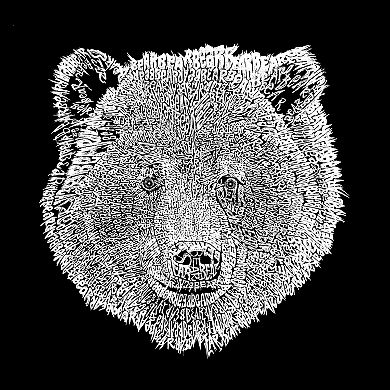 Small Word Art Tote Bag - Bear Face