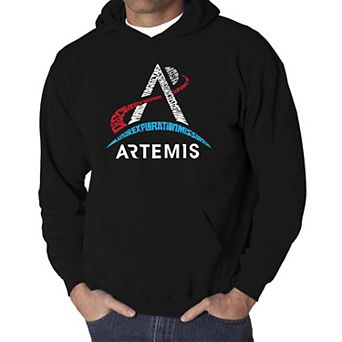 NASA Artemis Logo - Men's Word Art Hooded Sweatshirt