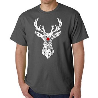 Men's Word Art T-shirt - Santa's Reindeer