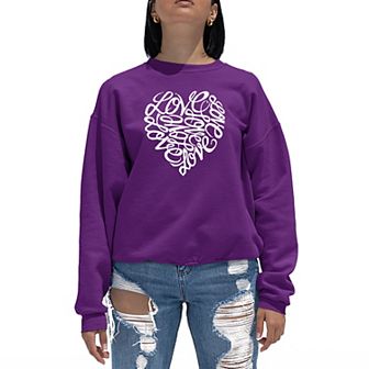 Love Heart - Women's Word Art Crewneck Sweatshirt