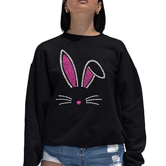 Bunny Ears - Women's Word Art Crewneck Sweatshirt