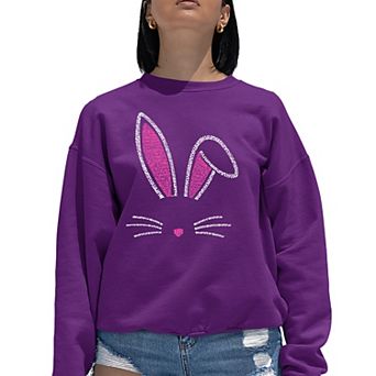 Bunny Ears - Women's Word Art Crewneck Sweatshirt