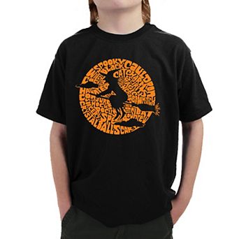Boy's Word Art T-shirt - Spooky Witch