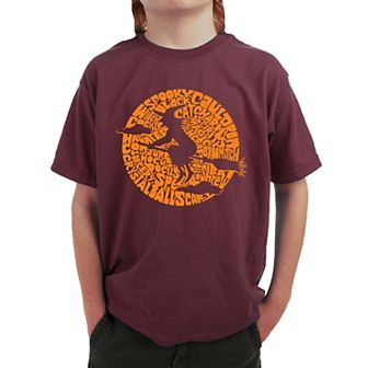 Boy's Word Art T-shirt - Spooky Witch