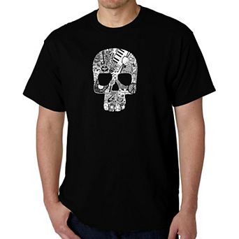 Rock n Roll Skull - Men's Word Art T-Shirt