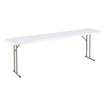 Norwood Commercial Furniture Rectangular Outdoor/Indoor Blow Molded Plastic Folding Table