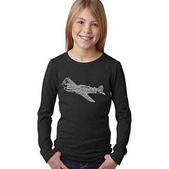 P40 - Girl's Word Art Long Sleeve