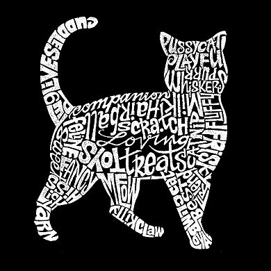 Cat - Mens Word Art Crewneck Sweatshirt