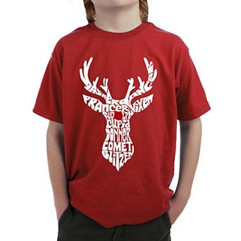 Boy's Word Art T-shirt - Santa's Reindeer