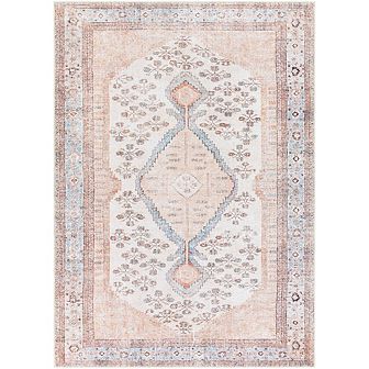 Midwoud Traditional Washable Area Rug