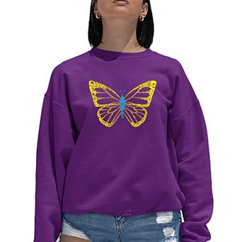 Butterfly - Women's Word Art Crewneck Sweatshirt