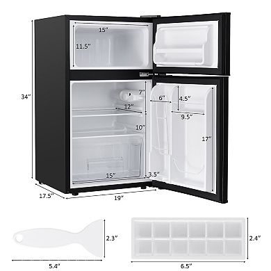 3.2 cu ft. Compact Stainless Steel Refrigerator