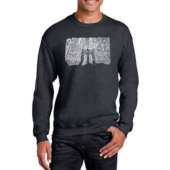 Brooklyn Bridge - Mens Word Art Crewneck Sweatshirt
