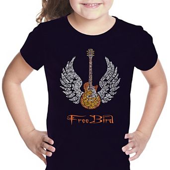 Lyrics To Freebird - Girl's Word Art T-Shirt