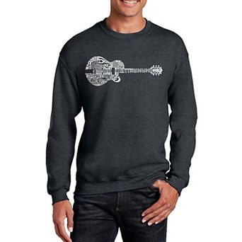 Country Guitar - Mens Word Art Crewneck Sweatshirt