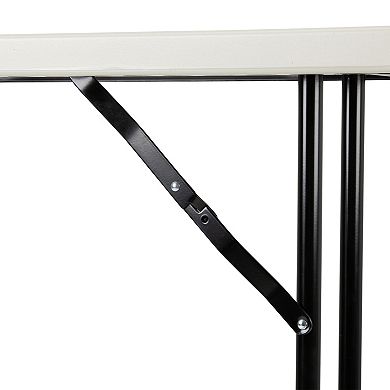 Norwood Commercial Furniture Rectangular Outdoor/Indoor Blow Molded Plastic Folding Table