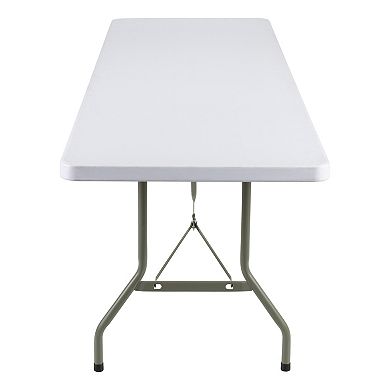 Norwood Commercial Furniture Rectangular Outdoor/Indoor Blow Molded Plastic Folding Table