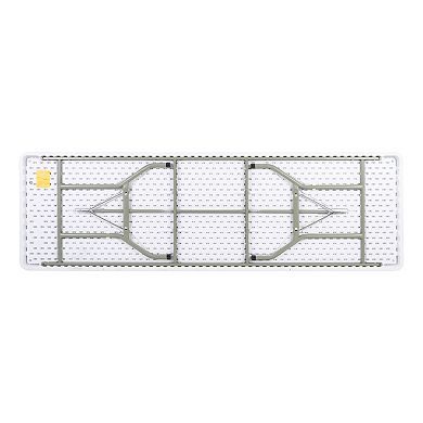 Norwood Commercial Furniture Rectangular Outdoor/Indoor Blow Molded Plastic Folding Table