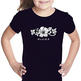 Aloha - Girl's Word Art T-Shirt