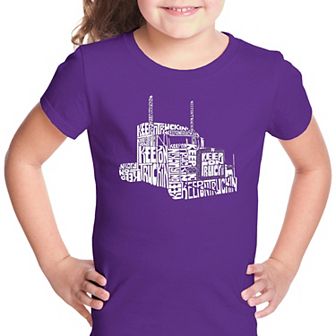 Keep On Truckin' - Girl's Word Art T-Shirt