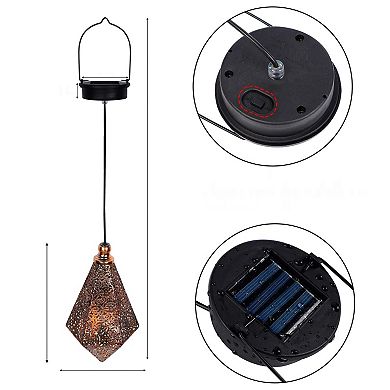 MAGGIFT 2 - Pack Solar Hanging Lights: Outdoor Lanterns, Vintage Design