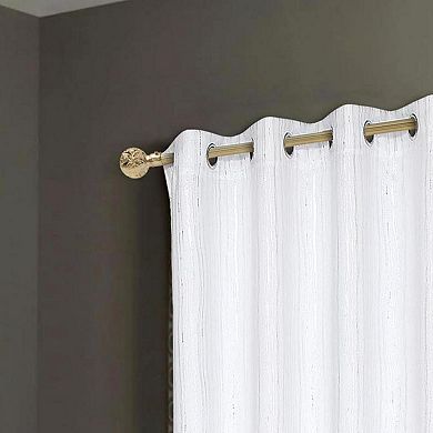 Timeless Iceland Metallic Blackout Window Curtain Panel Grommet Curtain Panel