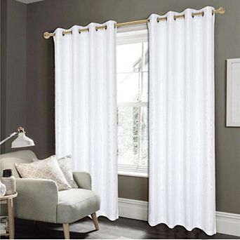 Timeless Iceland Metallic Blackout Window Curtain Panel Grommet Curtain Panel