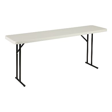 Norwood Commercial Furniture Rectangular Outdoor/Indoor Blow Molded Plastic Folding Table
