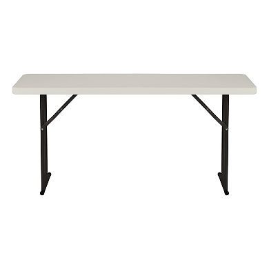 Norwood Commercial Furniture Rectangular Outdoor/Indoor Blow Molded Plastic Folding Table