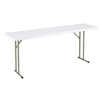 Norwood Commercial Furniture Rectangular Outdoor/Indoor Blow Molded Plastic Folding Table