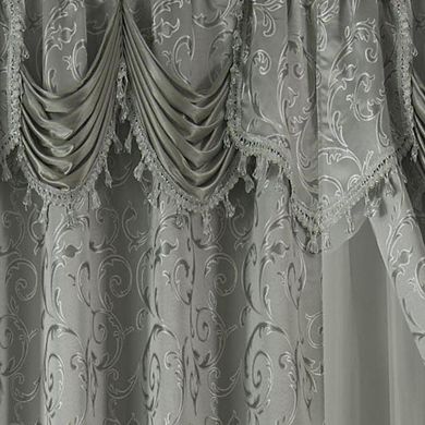 Franklin 2 Pack Double Panel Sheer Drapes Floral Pattern For Elegant Decor